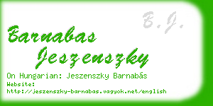 barnabas jeszenszky business card